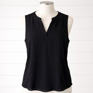 Maurices Black Sleeveless V-Neck Blouse Tank Top Business Casual, Women’s Sz M